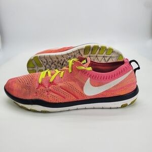 Nike Free TR Focus FK OC Womens 10 Running Shoes 843987 999 Pink-Multi Color